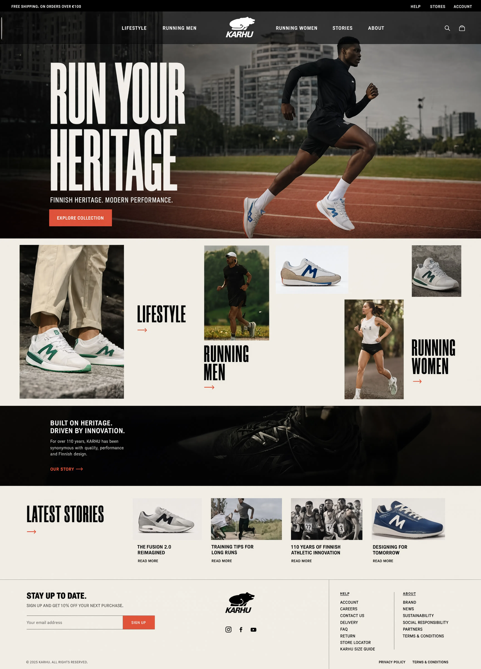 Karhu website